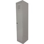 STEELCO PERSONNEL LOCKER 1 DOOR LATCHLOCK 380MM SILVER GREY