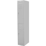 STEELCO PERSONNEL LOCKER 2 DOOR 305MM SILVER GREY