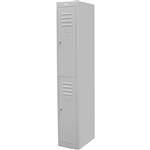 STEELCO PERSONNEL LOCKER 2 DOOR 380MM SILVER GREY
