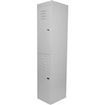 STEELCO PERSONNEL LOCKER 2 DOOR LATCHLOCK 380MM SILVER GREY