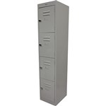 STEELCO PERSONNEL LOCKER 4 DOOR LATCHLOCK 380MM SILVER GREY