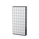 STEELCO PHONE LOCKER 60 DOOR 900 X 225 X 1810MM SILVER GREY