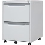 STEELCO CLASSIC MOBILE PEDESTAL 2 FILE 630 X 470 X 515MM WHITE SATIN