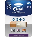TEAM GROUP C143 FLASH DRIVE USB 30 64GB BROWNSILVER