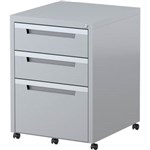 STEELCO CLASSIC MOBILE PEDESTAL 2 DRAWER 1 FILE 630 X 470 X 515MM SILVER GREY