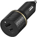 OTTERBOX 2 PORT CAR CHARGER 30W USBC 18W  USBA 12W BLACK SHIMMER