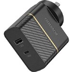 OTTERBOX USBC AND USBA DUAL PORT FAST WALL CHARGER TYPEI 30W BLACK SHIMMER