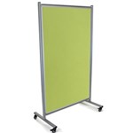 VISIONCHART MODULO MOBILE SCREEN DOUBLE SIDED VELOUR FABRIC 1800 X 1000MM LIME