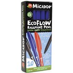 MICADOR ECOFLOW BALLPOINT PEN 10MM BLUE BOX 10