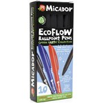 MICADOR ECOFLOW BALLPOINT PEN 10MM BLACK BOX 10