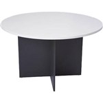 OXLEY ROUND MEETING TABLE 900MM DIAMETER WHITEIRONSTONE