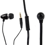 SHINTARO STEREO EARPHONE INLINE MICROPHONE FLAT CABLE BLACK