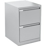 MERCURY FILING CABINET 2 DRAWER 470 X 620 X 710MM SILVER GREY