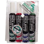 PENTEL MAXIFLO WHITEBOARD MARKER CHISEL 7MM ASSORTED WALLET 4