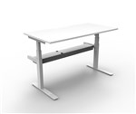 RAPIDLINE PARAMOUNT SINGLE SIDED ELECTRIC HEIGHT ADJUSTABLE WORKSTATION 1500 X 750MM NATURAL WHITEWHITE FRAME