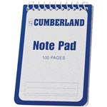 CUMBERLAND NOTEBOOK SPIRAL BOUND RULED 100 PAGE 75 X 110MM