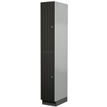 LAMINATE LOCKER 2 DOOR 400 X 500 X 1910MM LICORICE LINEA