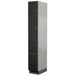LAMINATE LOCKER 4 DOOR 300 X 500 X 1910MM LICORICE LINEA