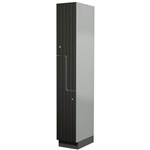 LAMINATE LOCKER 2 Z DOOR 300 X 500 X 1910MM LICORICE LINEA