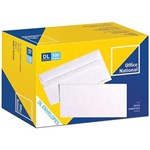 OFFICE NATIONAL DL ENVELOPES SECRETIVE WALLET PLAINFACE SELF SEAL 80GSM 110 X 220MM WHITE BOX 500
