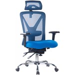 DIAMOND EXECUTIVE CHAIR HIGH MESH BACK ARMS BLUE