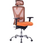 DIAMOND EXECUTIVE CHAIR HIGH MESH BACK ARMS ORANGE