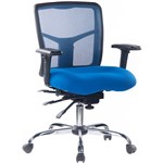 DIAMOND MANAGER CHAIR MEDIUM MESH BACK ARMS BLUE