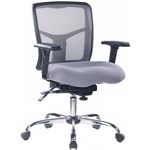 DIAMOND MANAGER CHAIR MEDIUM MESH BACK ARMS GREY