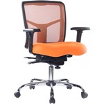 DIAMOND MANAGER CHAIR MEDIUM MESH BACK ARMS ORANGE
