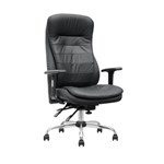 MONET ERGONOMIC CHAIR HIGH BACK ARMS BLACK LEATHER
