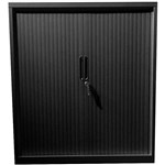 STEELCO TAMBOUR DOOR CABINET 2 SHELVES 1015 X 1200 X 463MM GRAPHITE RIPPLE