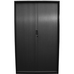 STEELCO TAMBOUR DOOR CABINET 5 SHELVES 2000 X 1200 X 463MM GRAPHITE RIPPLE