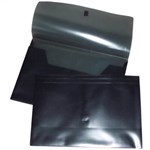 POP POLYWALLY WALLET HOOK AND LOOP CLOSURE 30MM GUSSET FOOLSCAP BLACK