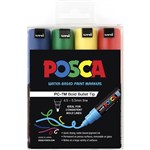 POSCA PC7M PAINT MARKER BULLET BOLD 55MM ASSORTED PACK 4
