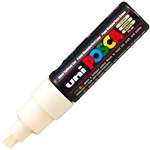 POSCA PC8K PAINT MARKER CHISEL BROAD 8MM IVORY