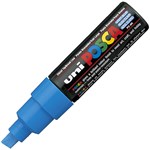 POSCA PC8K PAINT MARKER CHISEL BROAD 8MM LIGHT BLUE