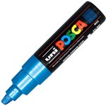 POSCA PC8K PAINT MARKER CHISEL BROAD 8MM METALLIC BLUE