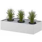STEELCO LATERAL PLANTER BOX 225 X 915 X 463MM WHITE SATIN