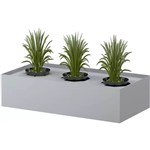 STEELCO LATERAL PLANTER BOX 225 X 915 X 463MM SILVER GREY