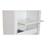 STEELCO TAMBOUR DOOR CABINET PULL OUT DRAWER 900MM WHITE SATIN