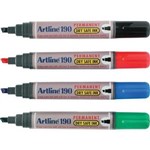 ARTLINE 190 PERMANENT MARKER CHISEL 5MM ASSORTED BOX 12