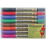 ARTLINE 541T DUAL NIB WHITEBOARD MARKER BULLET 0410MM ASSORTED PACK 8