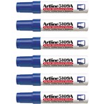 ARTLINE 5109A WHITEBOARD MARKER CHISEL 10MM BLUE BOX 6