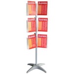 ESSELTE BROCHURE HOLDER CAROUSEL FLOOR STAND 3 TIER 18 POCKET A4