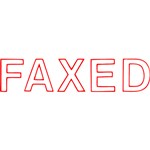 XSTAMPER CXBN 1346 PREINKED MESSAGE STAMP FAXED 42 X 13MM RED