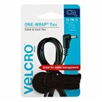 VELCRO BRAND   ONEWRAP   CABLE TIES BLACK ASSORTED SIZE PACK 3