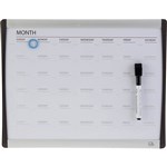 QUARTET ARC CALENDAR BOARD MAGNETIC 280 X 360MM BLACKSILVER