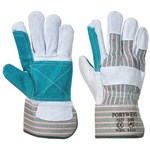PORTWEST A230 DOUBLE PALM RIGGER GLOVE CHROMEGREEN XL