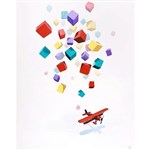 QUIETPRINT ACOUSTIC ART BY ROSS MORGAN LARGE COLOURED BLOCKS AND PLANE