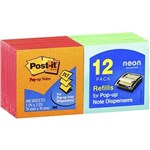 POSTIT R330NALT POP UP NOTES 76 X 76MM NEON PACK 12